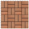 vidaXL Terasové dlaždice z dřevoplastu 11 ks 30x30 cm 1 m² odstín teak