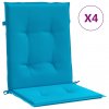 vidaXL Polstry na zahradní židle 4 ks modré 100 x 50 x 4 cm