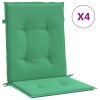 vidaXL Polstry na zahradní židle 4 ks zelené 100 x 50 x 4 cm