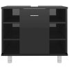 vidaXL Koupelnová skříňka černá vysoký lesk 60x32x53,5 cm dřevotříska