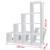 242550 Marketos Staircase Bookcase/Display Shelf 142 cm White
