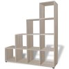 242551 Marketos Staircase Bookcase/Display Shelf 142 cm Oak