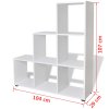 242552 Marketos Staircase Bookcase/Display Shelf 107 cm White