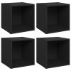 vidaXL TV stolky 4 ks černé 37 x 35 x 37 cm dřevotříska