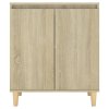 vidaXL Příborník s dřevěnými nohami dub sonoma 60x35x70cm dřevotříska