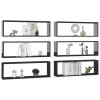 vidaXL Nástěnné krychlové police 6 ks černé 80x15x26,5 cm dřevotříska