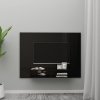 vidaXL Nástěnná TV skříňka černá vysoký lesk 135x23,5x90cm dřevotříska