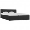 vidaXL Rám postele s úložným prostorem tmavě šedý textil 140 x 200 cm