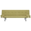 282188 Marketos Sofa Bed with Two Pillows Green Polyester