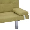 282188 Marketos Sofa Bed with Two Pillows Green Polyester