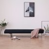 282189 Marketos Sofa Bed with Two Pillows Black Polyester