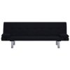282189 Marketos Sofa Bed with Two Pillows Black Polyester