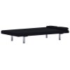 282189 Marketos Sofa Bed with Two Pillows Black Polyester