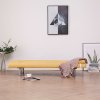 282190 Marketos Sofa Bed with Two Pillows Yellow Polyester