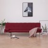 282191 Marketos Sofa Bed with Two Pillows Wine Red Polyester