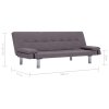 282192 Marketos Sofa Bed with Two Pillows Taupe Polyester