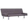 282192 Marketos Sofa Bed with Two Pillows Taupe Polyester