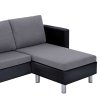 282204 Marketos 3-Seater Sofa with Cushions Black Faux Leather