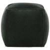 vidaXL Sedací puf bavlněný samet 40 x 40 x 40 cm lesní zelená