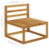 3057642 Marketos 9 Piece Garden Lounge Set with Cushion Cream Solid Acacia Wood (4x311857+311866)