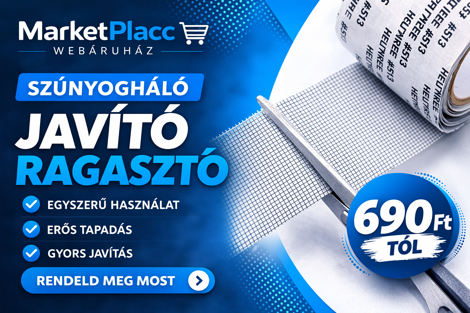 Szúnyogháló javító ragasztó