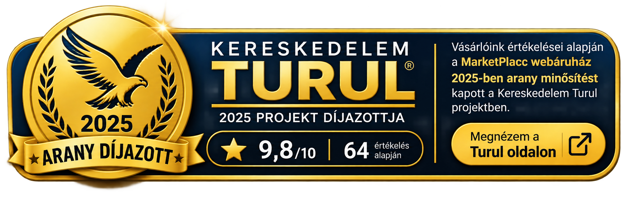 Turul 2025 Kereskedelem Projekt Arany díjazottja