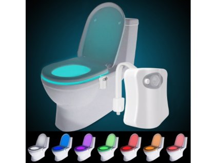 Mozgásérzékelős színes WC csésze LED világítás