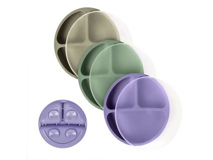 Három részre osztott szilikon baba tál