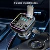 Bluetooth autós FM transzmitter – USB, Type-C és TF kártya bemenettel