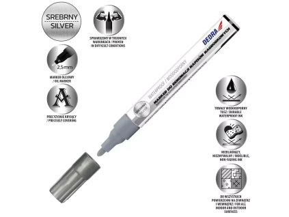Fixka na renovovanie náhrobných nápisov strieborná 1ks