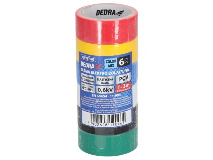 Elektroizolačná páska PVC mix 19mmx3m balenie 6 ks