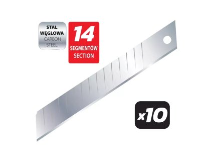 Čepele s hustými zárezmi 18 mm,14 segmentov, 10 ks