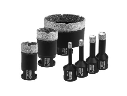 Súprava diamantových korunových vrtákov6,8,10,12,28,35,68mm,vodidlo vrtákov