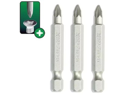 Skrutkové bity Pozidriv PZ2x50mm, 3ks blister