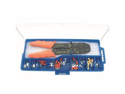 Krimpovacie kliešte + sada kocoviek DEDRA, 1269