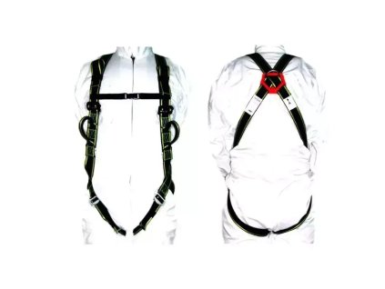 Celotelový postroj s 2 úchytmi + kábel bezpečne