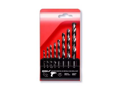Súprava 6 vrtákov do kovu; HSS; Oceľ 4341; 135°; 3*61,4*75,4.5*80,5*86,6*93,7*109,8*117,10*133 mm