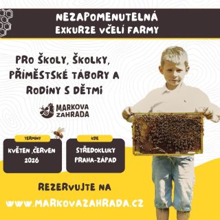 Nezapomenutelná exkurze včelí farmy v Markově zahradě. 🐝 řízená prohlídka úlu 🍯 ochutnávka medu 🌼 povídání o fungování...