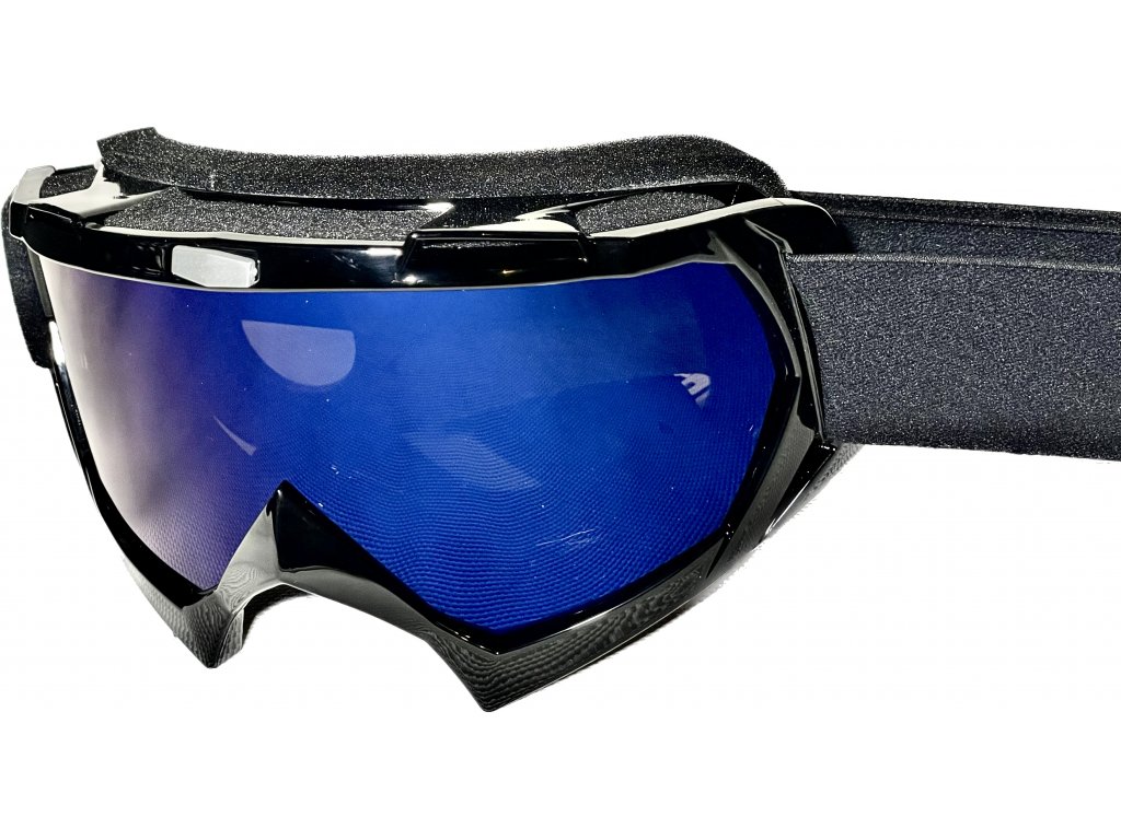 Černé Cross/MTB brýle - modré sklo