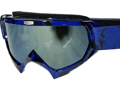 Modré Cross/MTB brýle - zelené sklo
