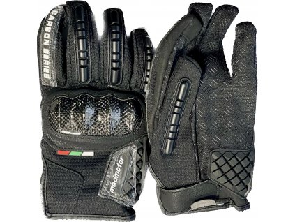 Dospělé rukavice madmotors carbon- černé