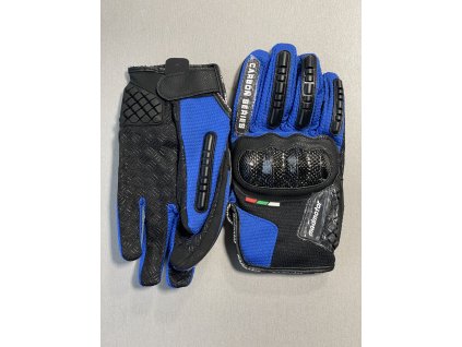 Dospělé rukavice Madmotor Carbon - modré