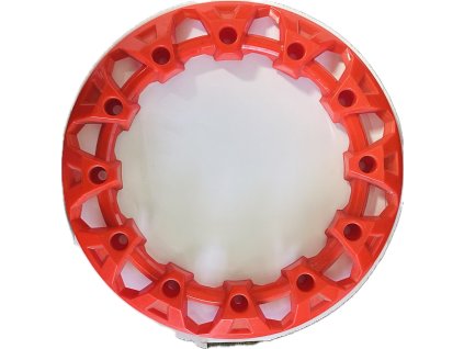 Okrasný kroužek na disk kola 8" universální - červený  Žlutý
