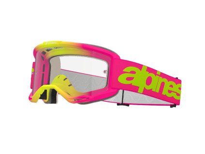bryle vision 5 wordmark alpinestars ruzova zluta fluo cire plexi 2025 i630973