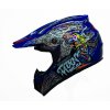 Dětská motocross helma Mejia - Modrá