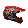 Dětská motocross helma Mejia - Červená
