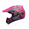 Dětská motocross helma Mejia - Růžová