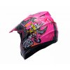 Dětská motocross helma Mejia - Růžová