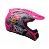 Dětská motocross helma Mejia - Růžová