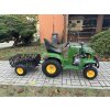 Zahradní traktor s přívěsem 125 ccm - zelený  Model 2026 prodloužená zadní náprava pro lepší stabilitu